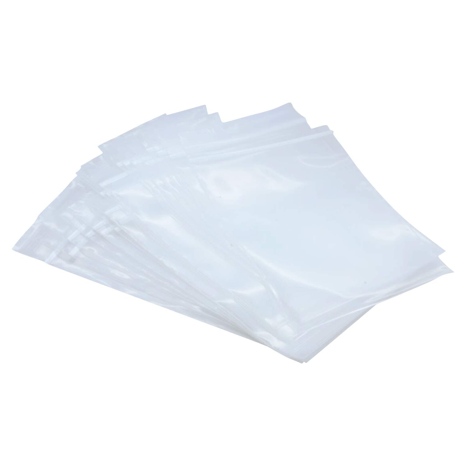 200 Pack Rok Hardware Heavy Duty 8" x 10" Resealable 4Mil Thick Writable Dispenser Plastic Big Clear Poly Zip Food Safe Storage Bags, Large RZ4R810