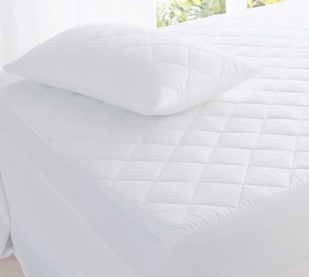Textile Zone Quilted Mattress Protector Luxury & Soft With 100% Protection Uk Standard Size (White, King)