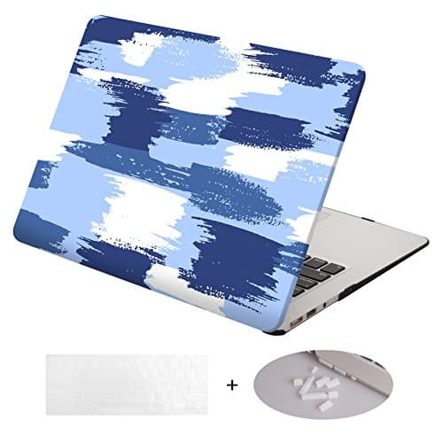 DWON MacBook Air 13 Inch Case with Keyboard Cover and Dust Plug for Apple MacBook Air 13 Inch Sleeve Model A1369 and A1466 - Ocean Blue