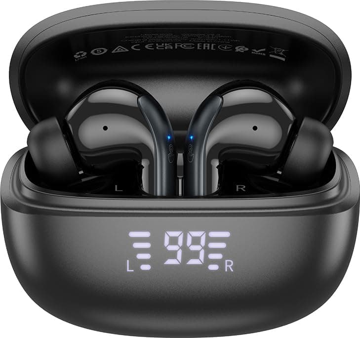 Hoco Earbuds Eq5 Tws | Anc+Enc | Noise Reduction | Bluetooth 5.3 | Hifi Stereo | 13Mm Driver | Upto 40 Hr Play Time | Wireless Earbuds Bluetooth Headset (Black) - In Ear
