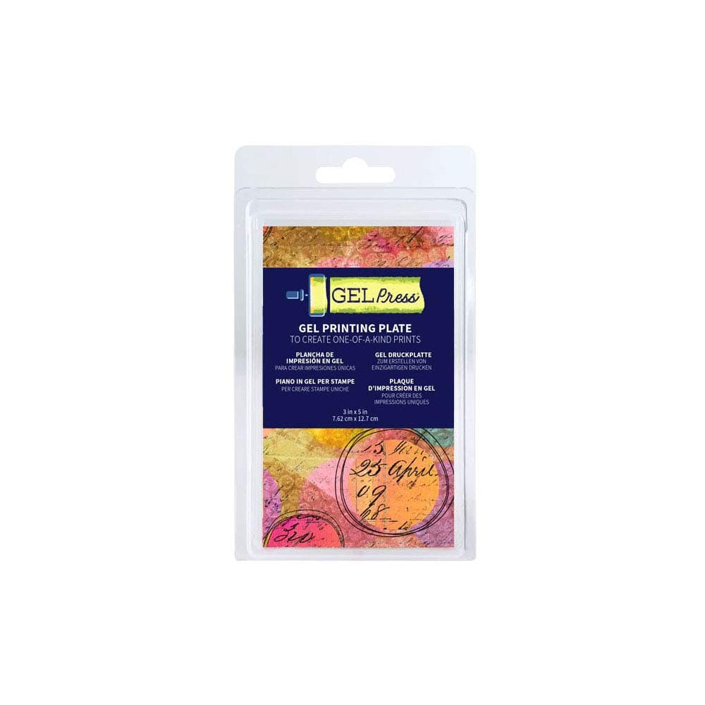 Gel Press Monoprinting Print Plate - 3” X 5” (7.6 X 12.7 cm) Gel Plate - Printmaking Supplies - Reusable Gel Printing Plates for Press Art for Card Making, Scrapbooking, Journaling, Arts & Crafts