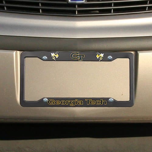 NCAA Georgia Tech Yellow Jackets Plastic License Plate Frame - Black