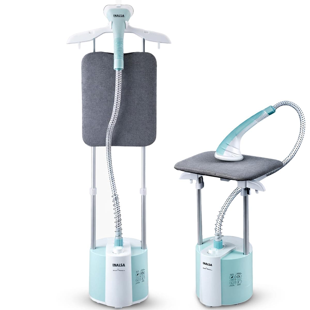 Standing Iron Garment Steamer-2000 W|Variable Control Knob |1.7 L Detachable Water Tank|Adjustable Iron Board|Vertical & Horizontal Steaming up to 30g/min|28 sec Fast Heating-STEAM MASTER PLUS
