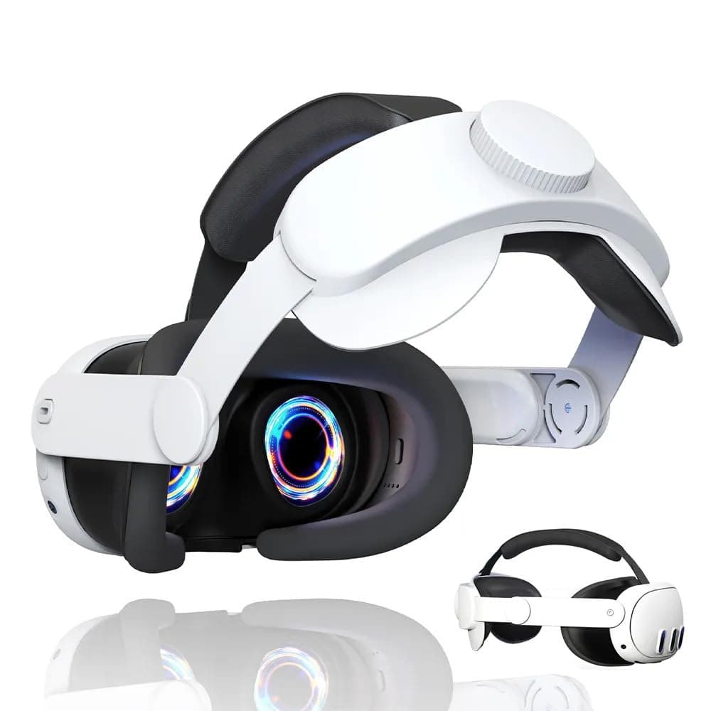 Karessories Headstrap Adjustable Size with Comfortable PU Leather Pad Compatible with Meta Quest 3 VR