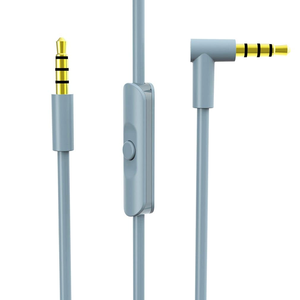 New 2.0 Version Replacement Cable for Beats by Dr. Dre Headphone Solo 2/3 HD/Studio/Pro/Detox/Wireless,Cord Extension with Talk Control Compatible for Samsung S8 LG V20 G6 iPhone6S(Grey)