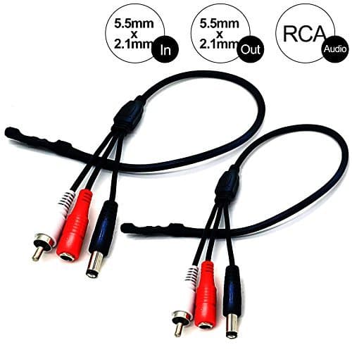 CAMVIEW High Sensitive Audio Pickup Device Mini Microphone for CCTV Security Camera Mic with Power for Wireless Security Camera System Recorder Sound 2PCS in Packs