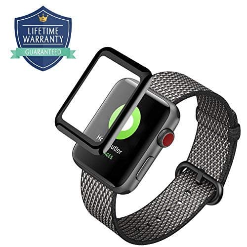 Vanford - Apple Watch Screen Protector (Series 3/2 / 1 Compatible) Full Coverage 3D Curved Edge Tempered Glass Screen Protector for Apple Watch (38 mm)