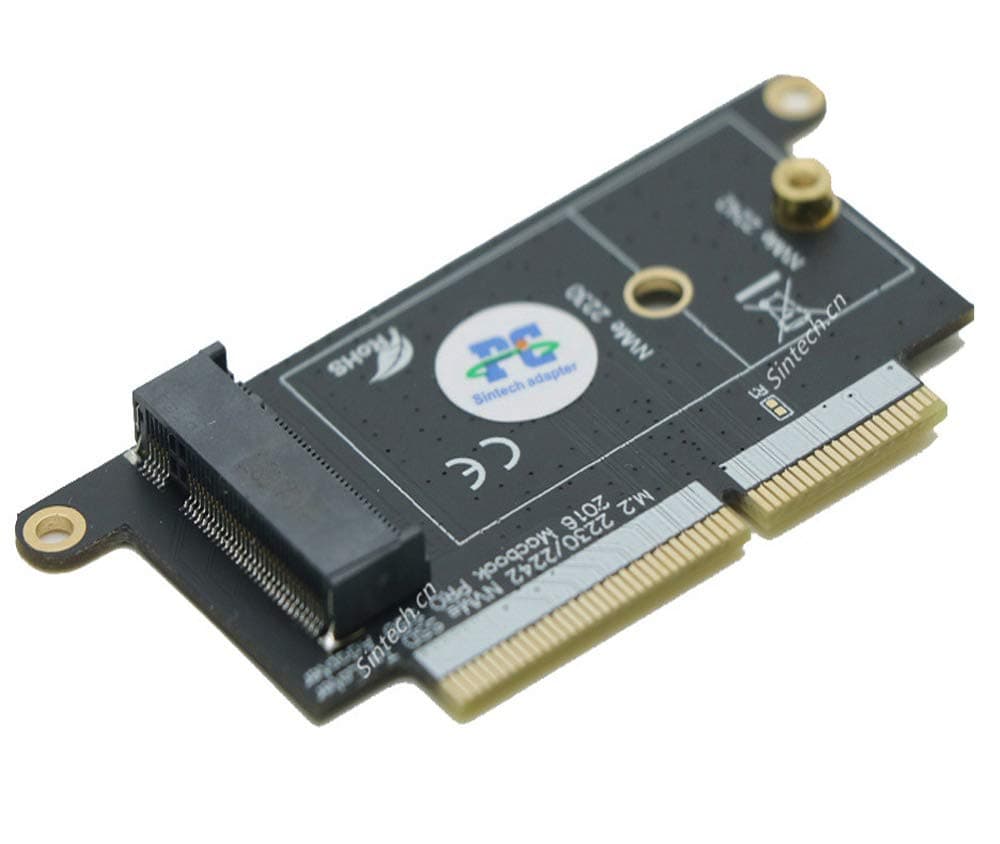 Sintech M.2 NVMe SSD Adapter Card for Upgrade 2016 2017 13" MacBook PRO A1708 Non-Touch Bar Models(Only For Late 2016-Mid 2017 Year)