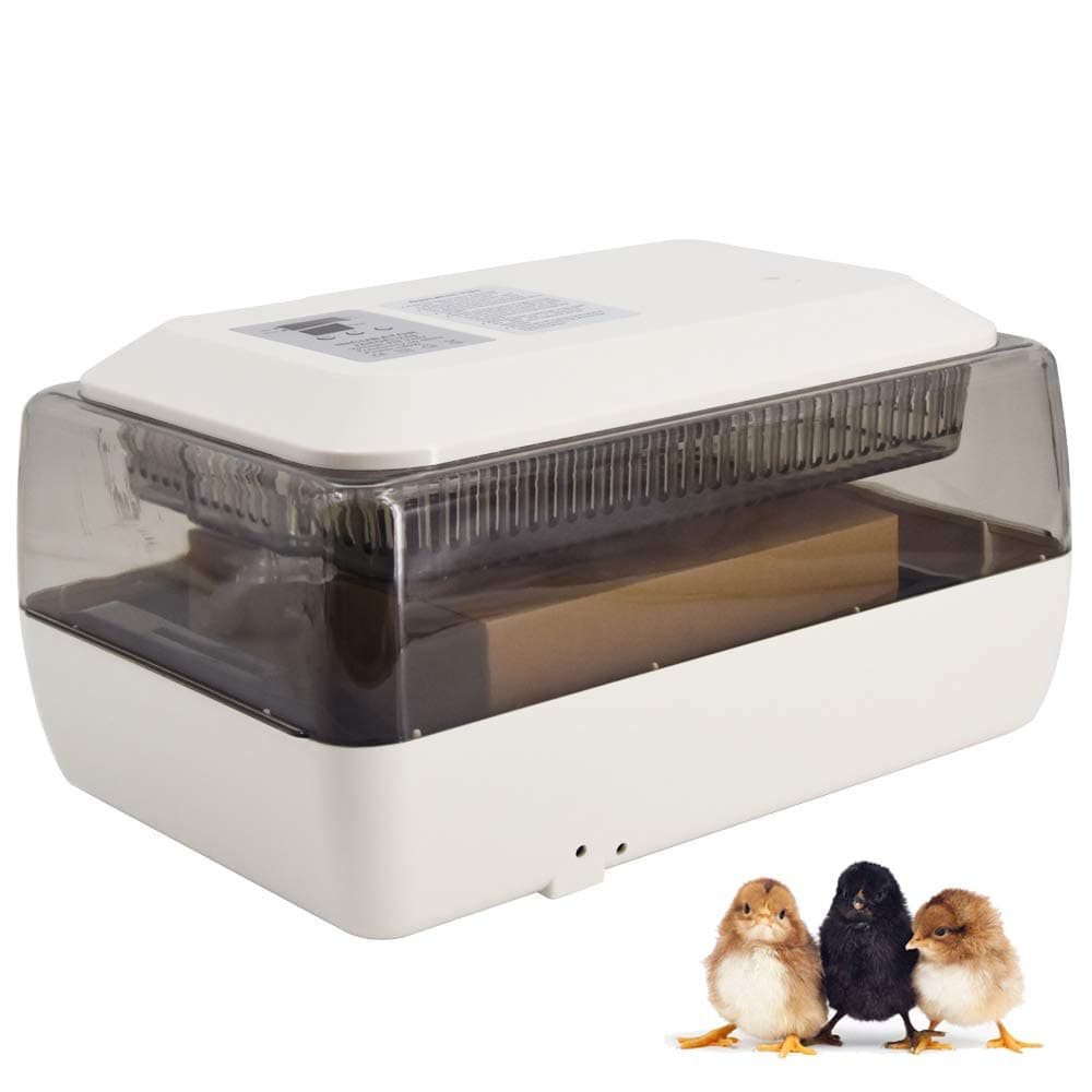 DULONG 24 Eggs Incubator Auto Egg Incubator Automatic Turnning Intelligent Hatcher Temperature Control Egg Poultry Hatcher with Digital Display for Chickens Ducks Goose Birds