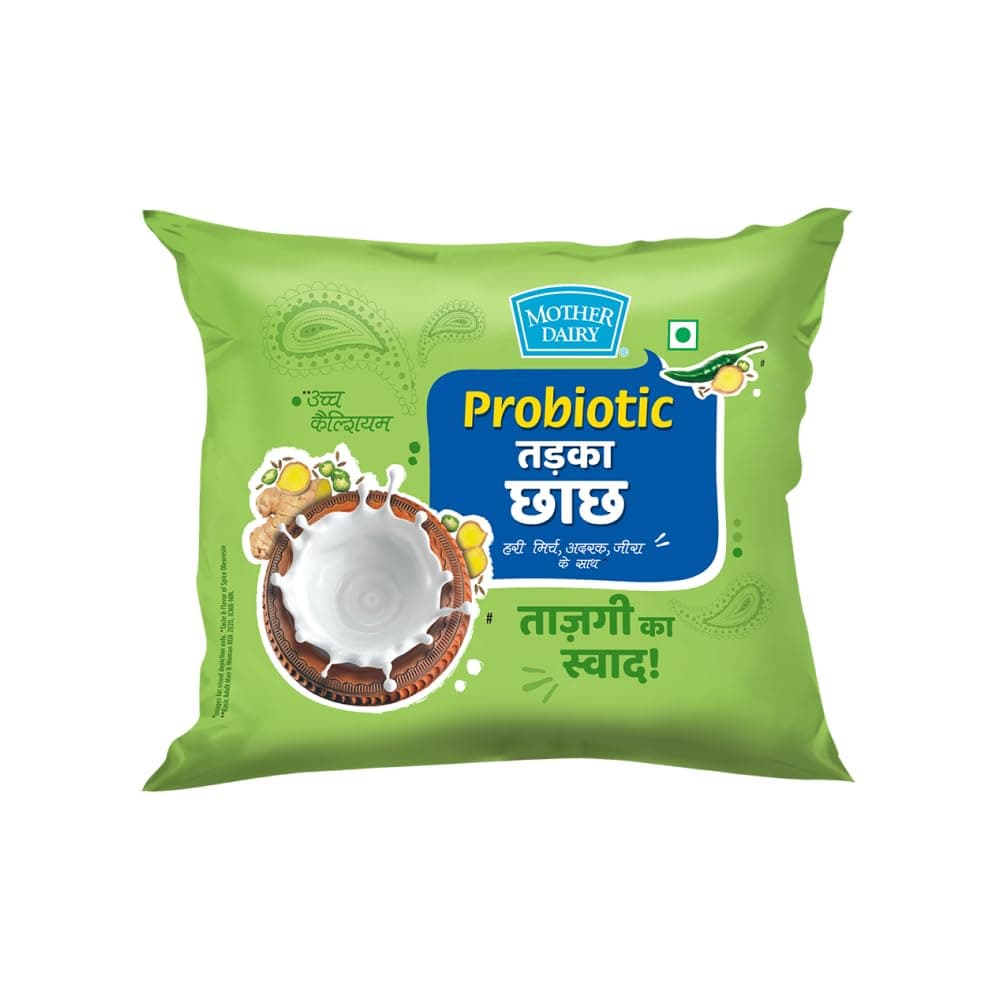 Mother Dairy Probiotic Tadka Chach Pouch, 270ML