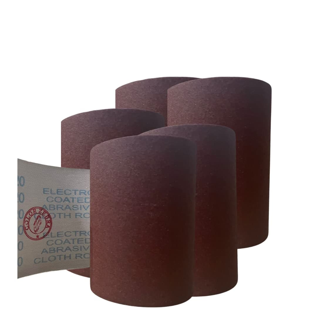 Color Zebra Emery Cloth Roll Sanding Roll Grit - 320 (Size - 4 inch x 1 meter) Pack Of 5. For Grinding Polishing of Metal and Wood