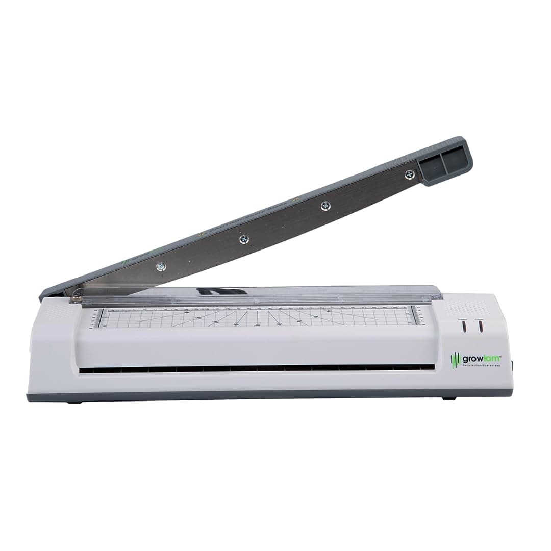 Growlam GL 490 Lamination Machine A3 / A4 Size 3 in 1 Multi Functional with inbuilt Paper Cutter, Corner Rounder, Laminator (Photos, Documents, ID-Card, Certificate)