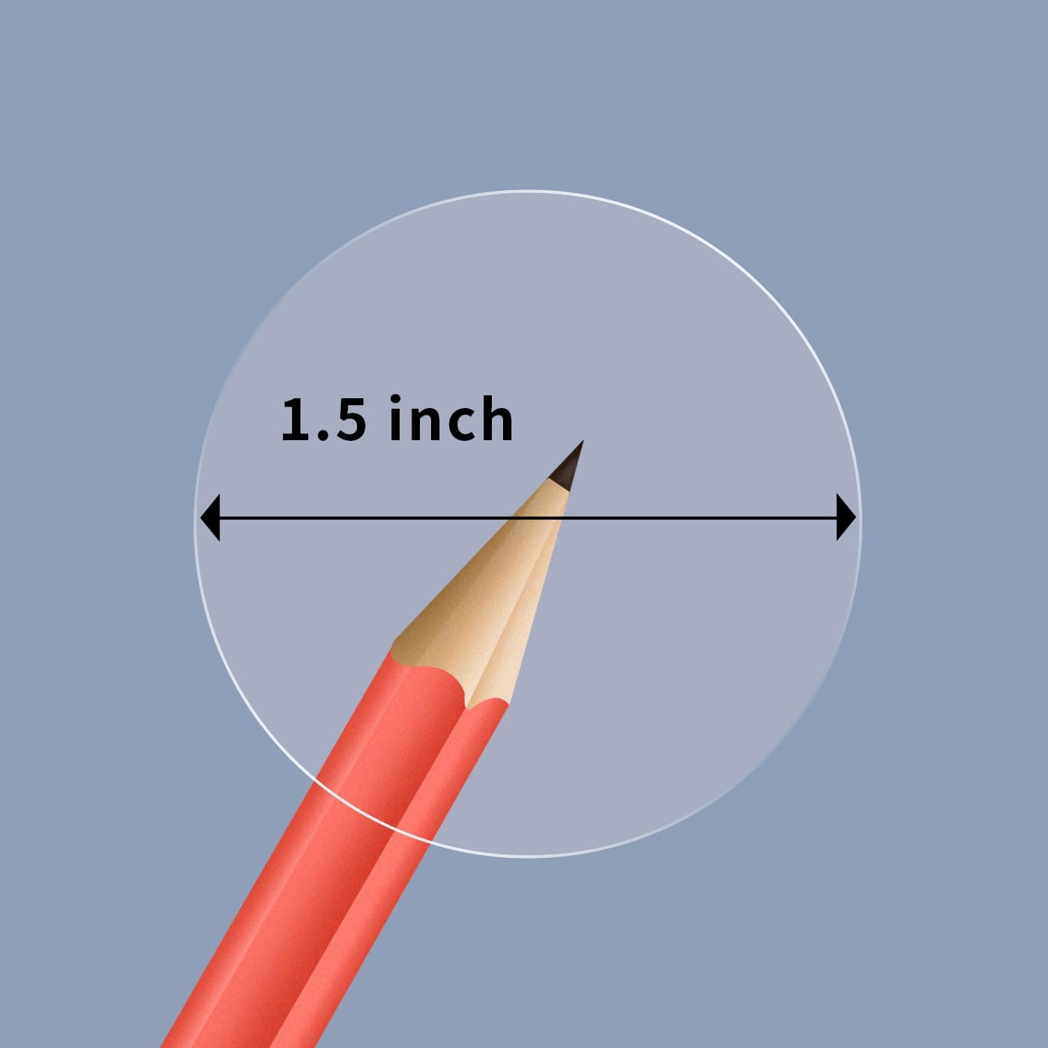 1.5 Inch Round Clear Transparent Package Envelope Mail Wafer Seal Sticker Labels (550 PCS,1 ROLL)