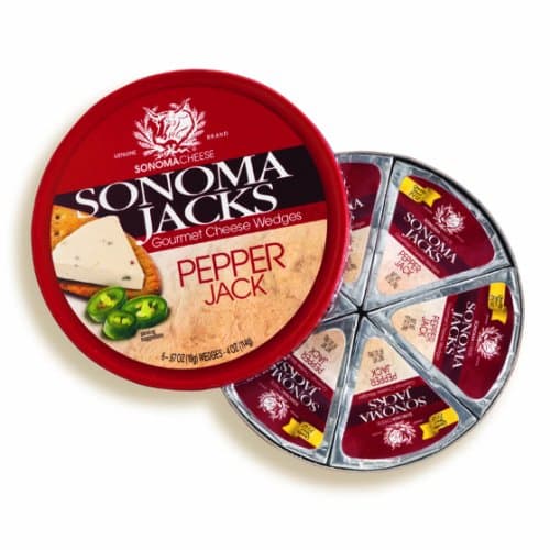Sonoma Jacks Gourmet Processed Cheese Wedges Pepper Jack