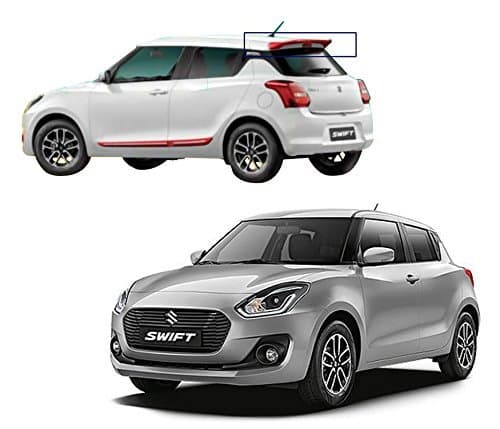 OE Type Car Spoiler for - Maruti Suzuki New Swift (Metallic Silky Silver) Drill Free