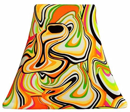 Orange Squiggles - Custom SLIP COVERS for lampshades