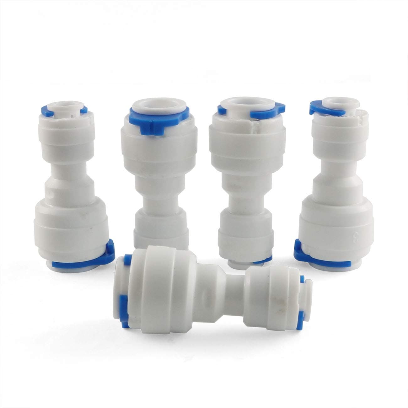 E-outstanding Quick Straight Connector 5PCS 1/4inch to 3/8inch OD Quick Straight Push Connector Water Tube Pipe Fitting Kit for RO Water Systems Purifiers Filters