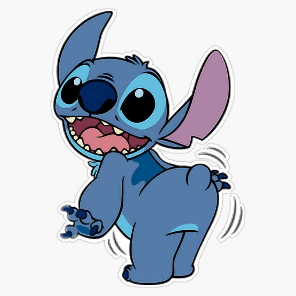 Stitch Cute Dancing Bumper Sticker Vinyl Decal 5"