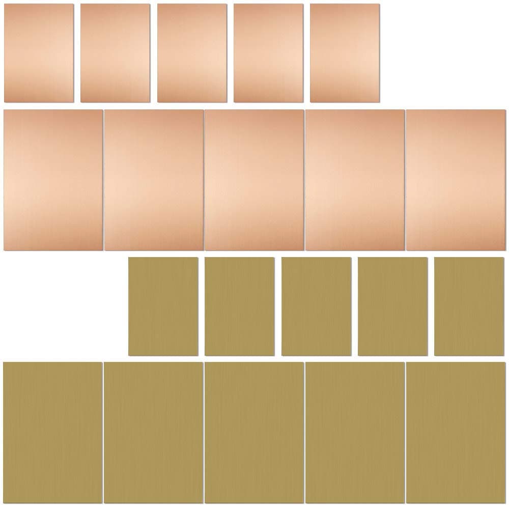 BUZIFU 20 PCS PCB Copper Clad,DIY Double Side Laminate PCB Circuit Board and Single Side Universal Copper Clad PCB Fiber for Industrial, Solder, Maintenance etc. (2 Sizes)