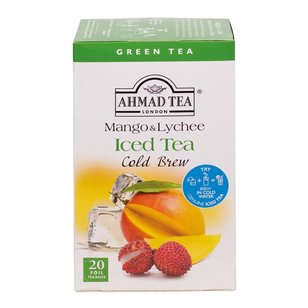 Ahmad Tea Cold Brew Green Mango and Lychee Iced Tea 20-Tea Bags