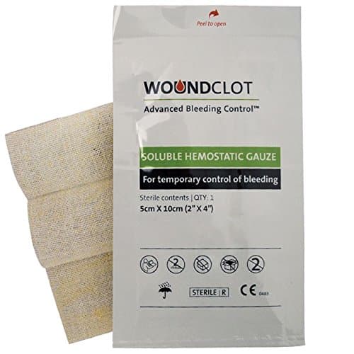 WoundClot Advanced Bleeding Control Haemostatic Gauze Dressing - Single (5cm x 10cm)