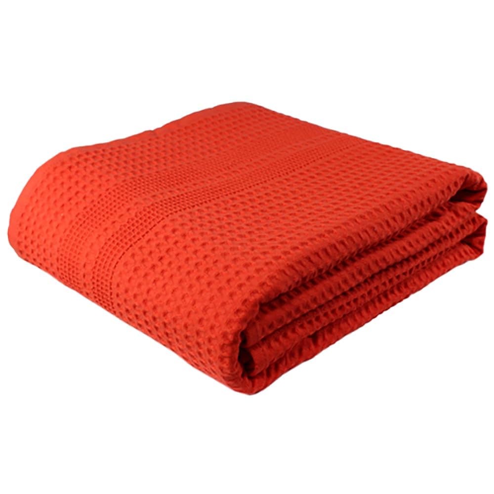 Waffle Bath Sheet Large Bath Towels Quick Dry Thin Body Towels, 40x80 Oversized Bath Towels for Adults, Classic Style (Bright Coral)