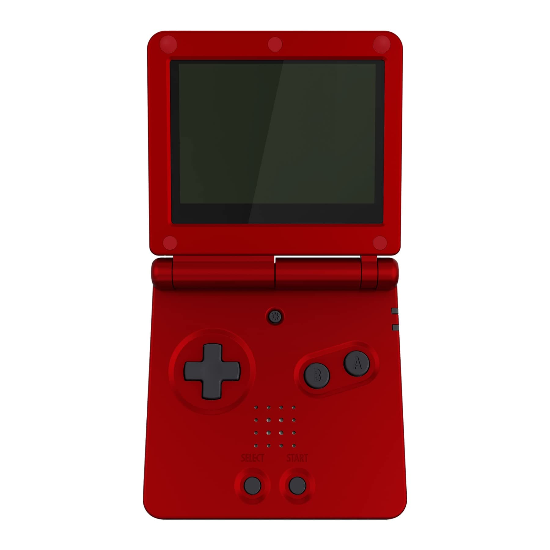 IPS Ready Upgraded eXtremeRate Scarlet Red Soft Touch Custom Replacement Housing Shell for Gameboy Advance SP GBA SP – Compatible with Both IPS & Standard LCD – Console & Screen NOT Included