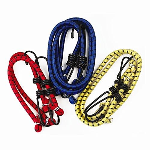 6 x Bungee Cords Straps Elastic Stretch Hook Luggage Straps Car Bike