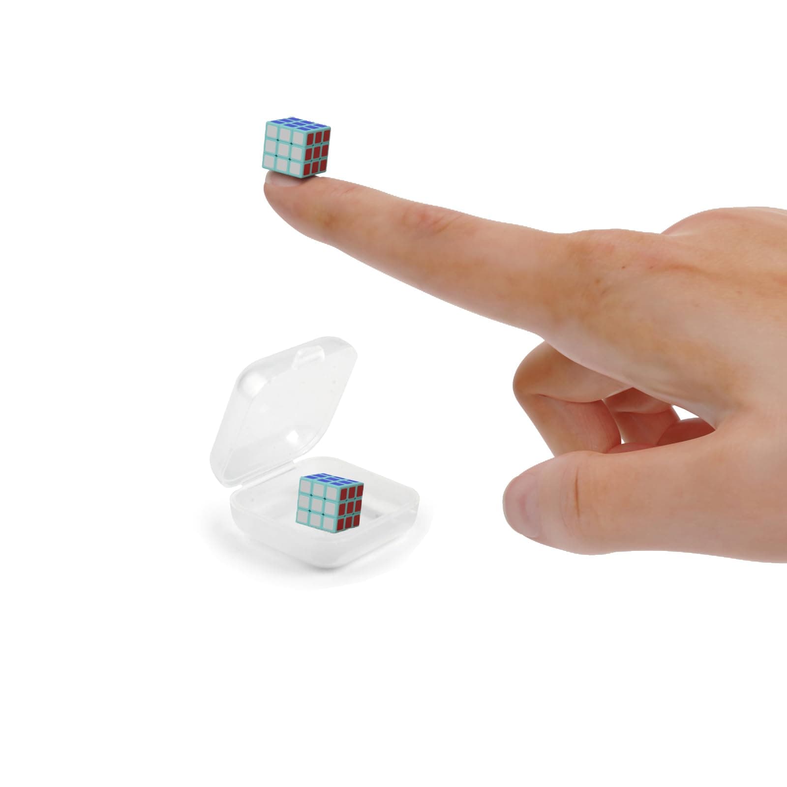 Mini Cube 3x3 - Cube Lab 1x1x1cm Tiny Cube, Smooth Magic Smallest Cube Gift for Kids and Adults(Blue)