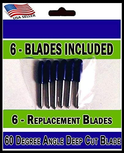 Deep Cut Replacement Cutting Blades for Cricut Cutting Machines, 6 blades