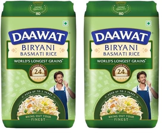 Daawat Biryani Basmati Rice - 1 Kg - Pack May Vary (Pack of 2)