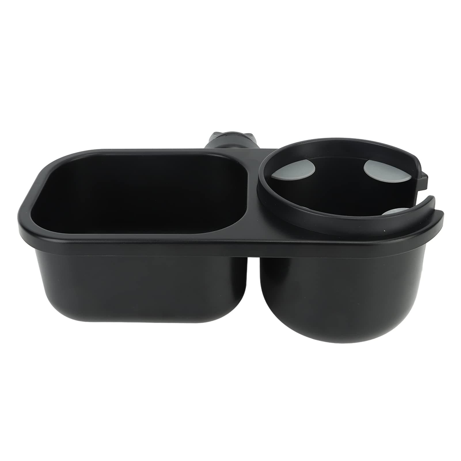 2-in-1 Stroller Snack Tray with Cup Holder, Black, ABS Plastic