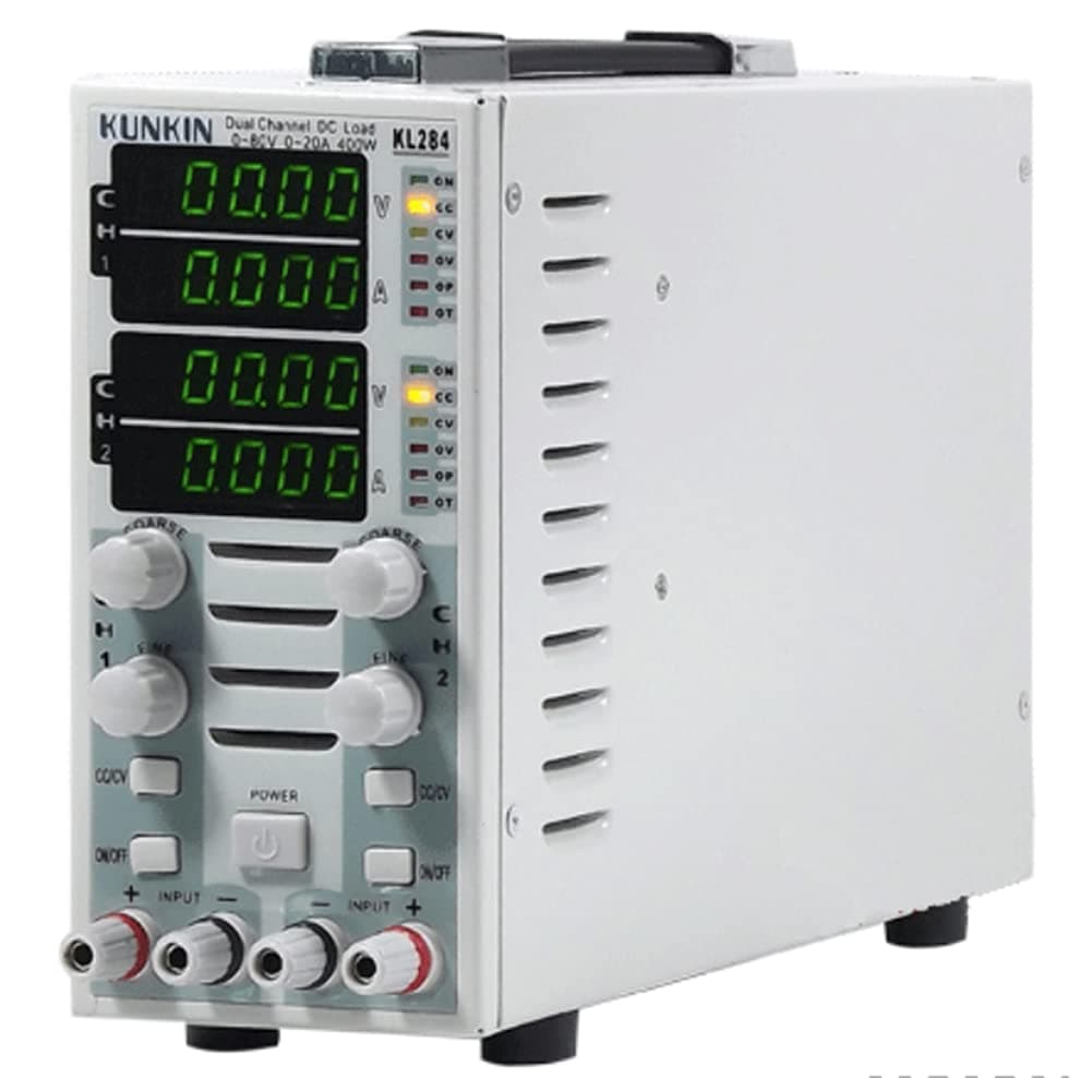 KL283 Dual Channel Adjustable LCD DC Electronic Load 300W 80V 30A 110V