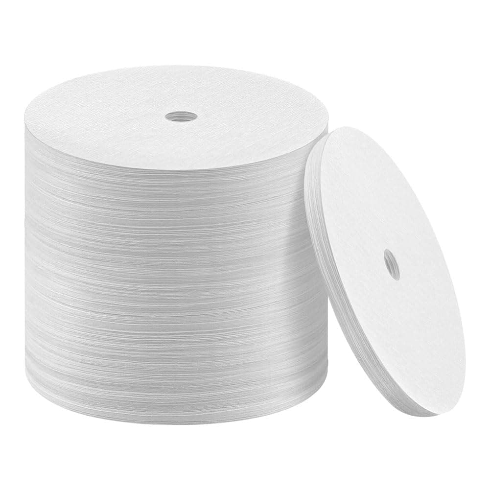 Tebbomp 500PCS Count Percolator Coffee Filters, 3.75 Inch Natural Unbleached Disposable Coffee Filter Disc Coffee Filters White