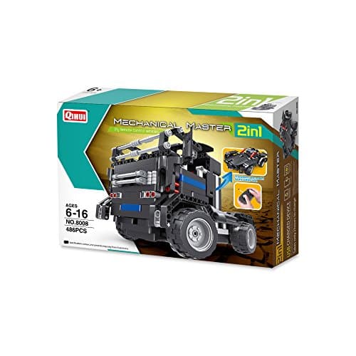 Qihui Mechanical Master R/C Block Car 2-In-1-Black Truck Kit R/C Vehicle