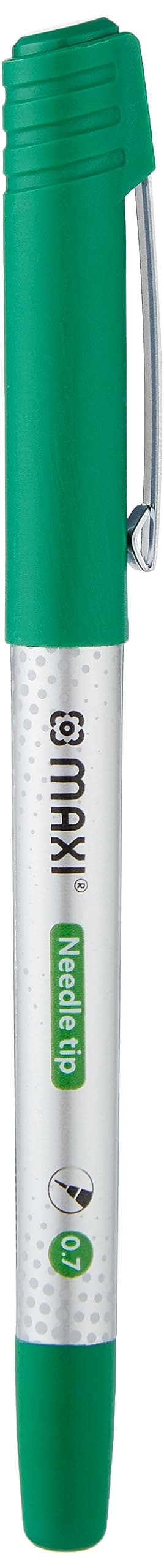 ROLLER PEN 0.7MM NEEDLE TIP BOX OF 12PC GREEN