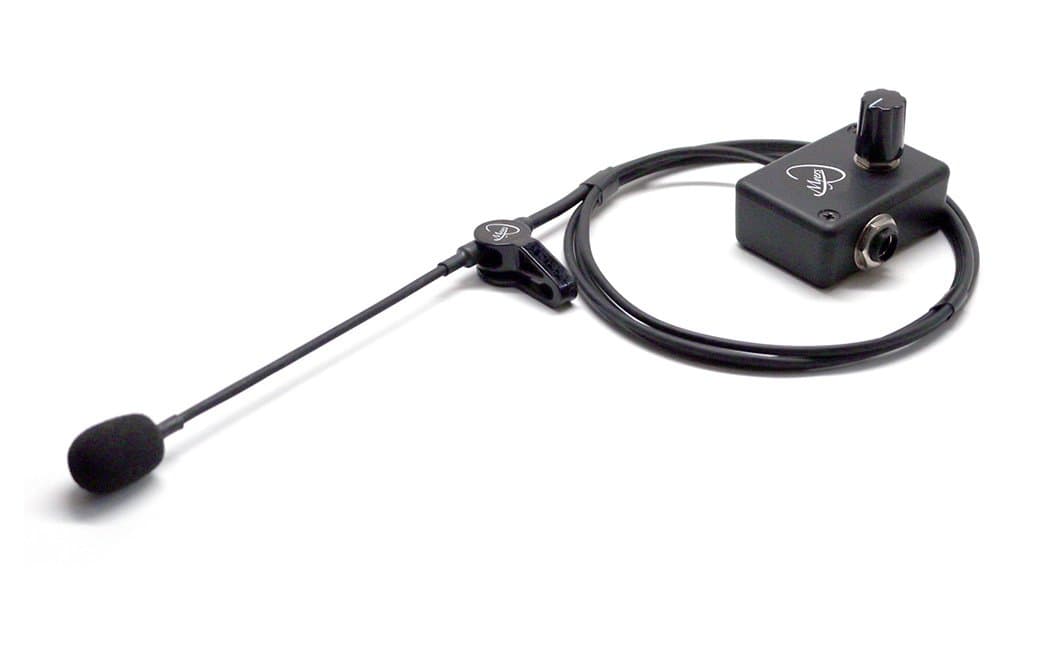 The Feather Western Concert Flute Microphone System with Flexible Micro-Gooseneck