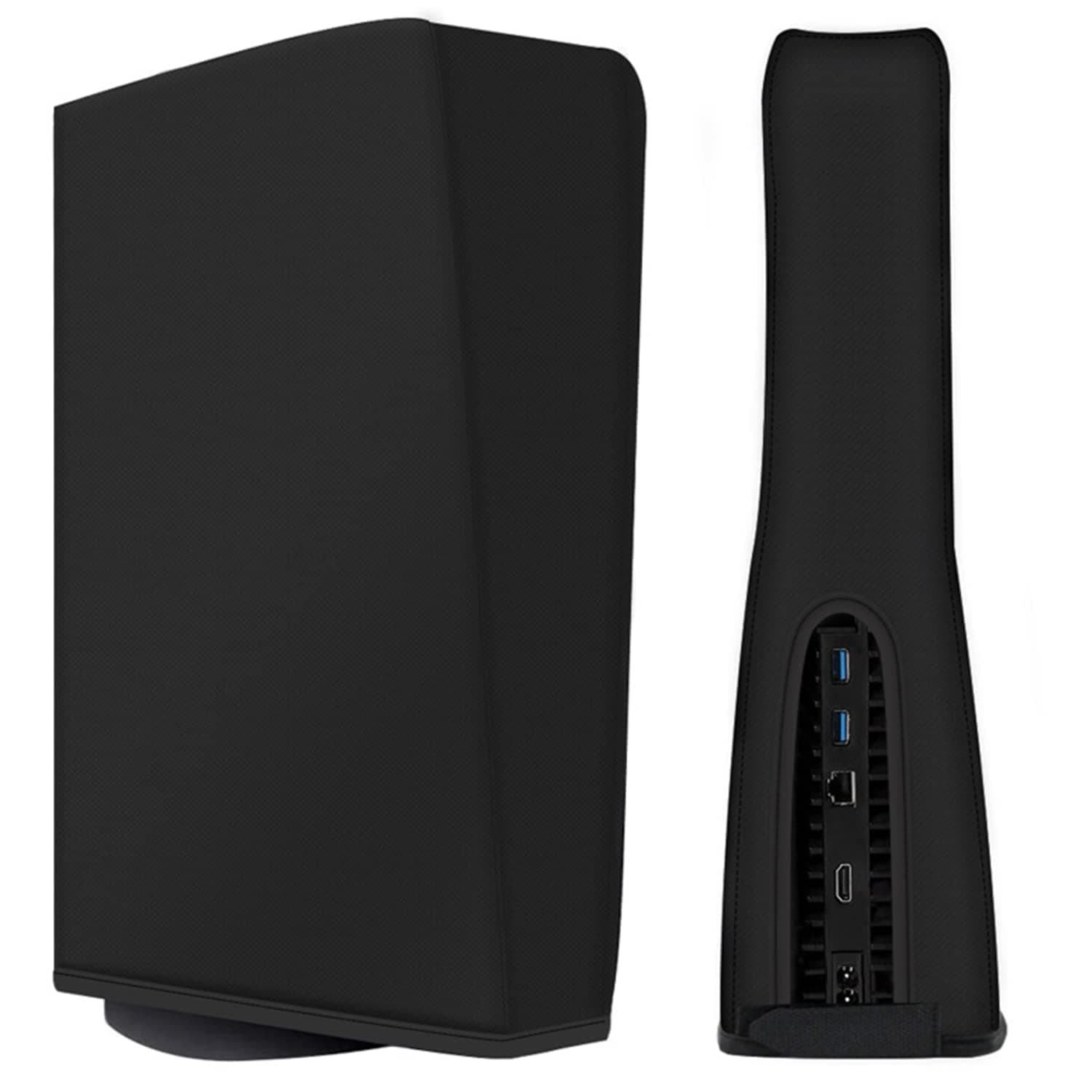 TASLAR Nylon Dust Cover Protective Case Anti Scratch Waterproof Case for Sony PS5 Playstation 5 Console Digital Edition, Black (NOT FIT for DISC Edition)