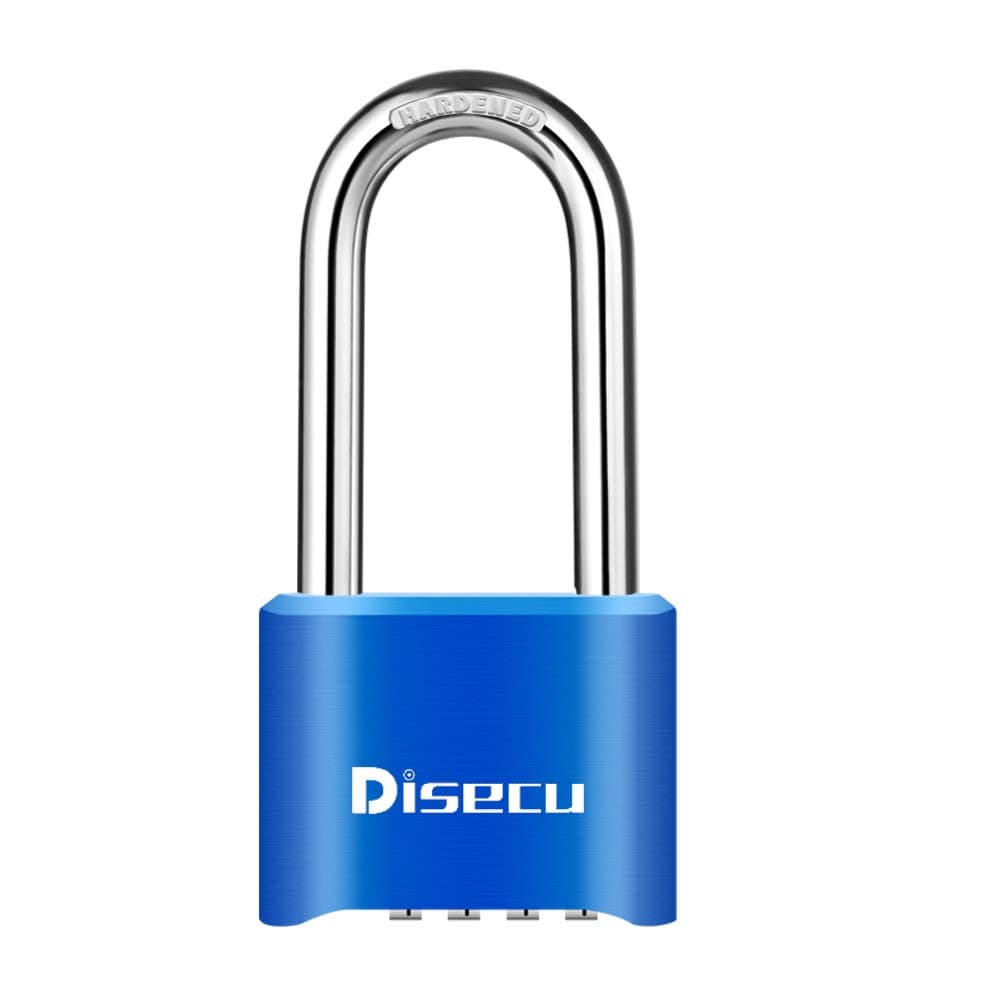 Heavy Duty Long Shackle Combination Lock (1 Pack) Blue