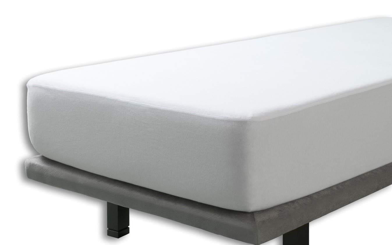 Velfont White Waterproof and Hyper-breathable Respira Cot Size Fitted Sheet, 70x140 cm