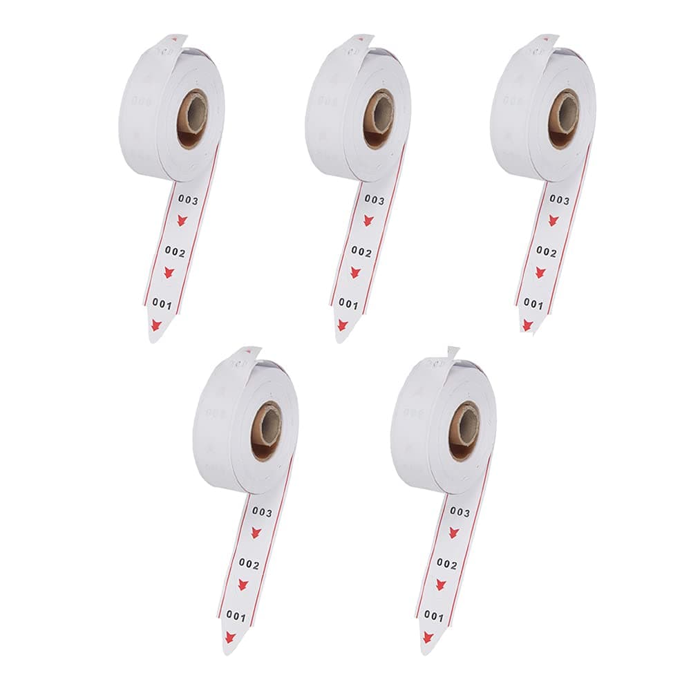 Take a Number Tickets 5 Rolls of 3 Digits for K-T Ticket Dispenser Queue Calling System 2000 Ticket Roll 000-999 White