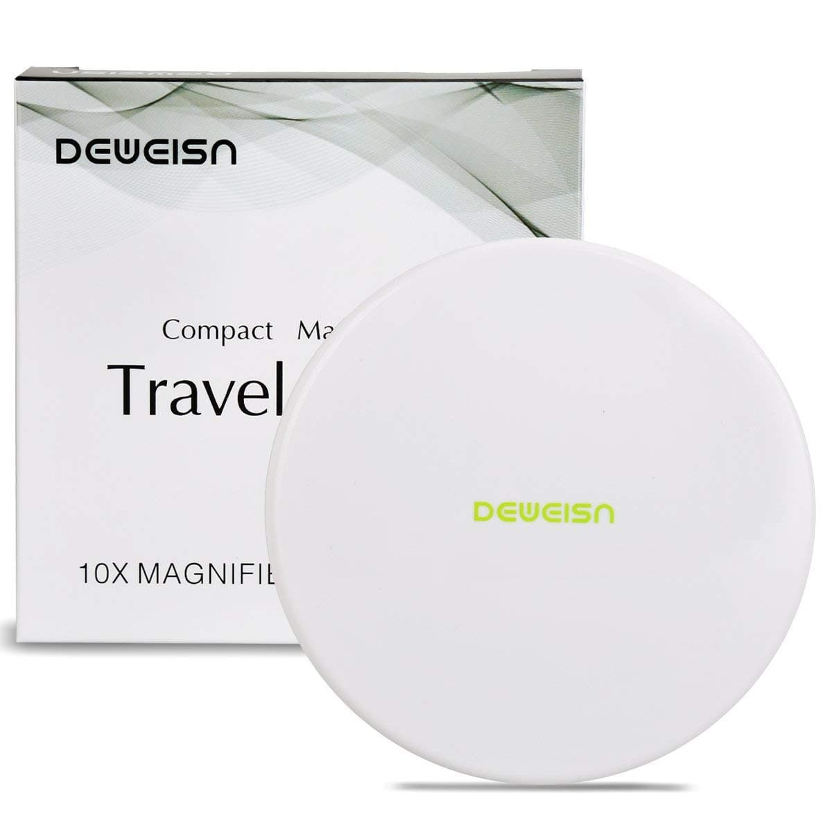 Magnifying Compact Cosmetic Mirror Elegant Compact Pocket Makeup Mirror, Handheld Travel Makeup Mirror with Powerful 10x Magnification and 1x True View Mirror for Travel or Your Purse