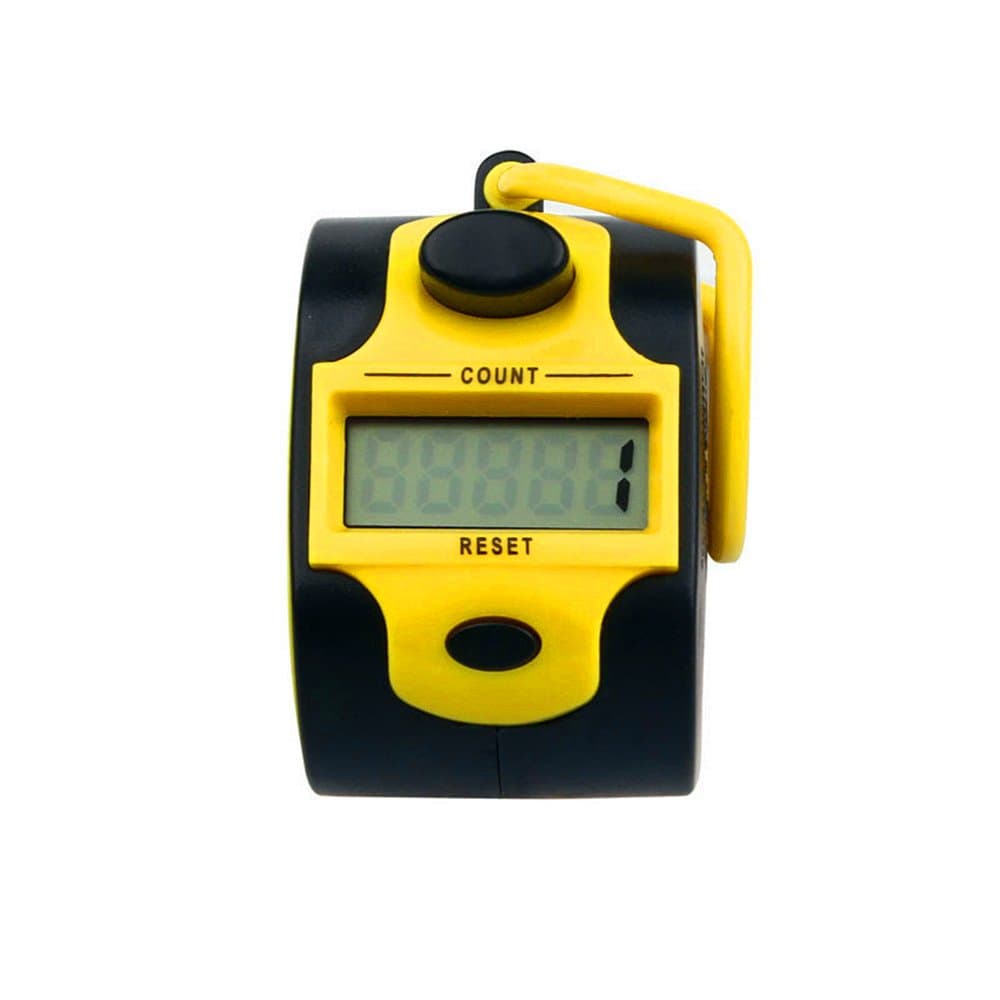 Electronic Tally Counter/Handheld Number Clicker with Finger Ring,4-Digital,Disc Golf/Baseball Pitch/Bus Driver/Fish/Crochet Row Count