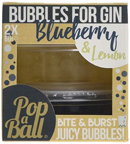 PopaBall Bursting Juicy Bubbles with Extendable Straw Bubbles for Gin Blueberry and Lemon Flavour