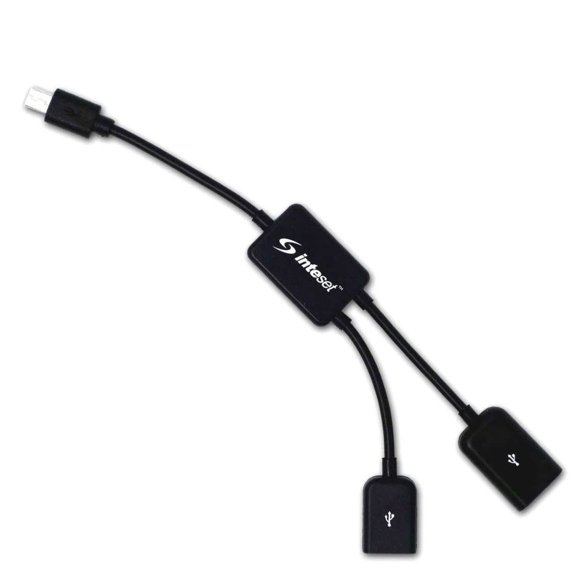 Inteset UK USB 2.0 & Micro USB OTG Y Cable for Controlling The F-TV Stick, Pendent, or Cube, Supports Wireless Keyboards and The Inteset IReTV for Universal Remote Control