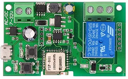 REES52 1 Channel Relay, DIY WiFi Switch, DC5V 7V- 32V Wireless Relay Module Smart Home Automation Modules APP Remote Control Timer Switch Voice Control Compatible with Alexa Google Home (5-32V