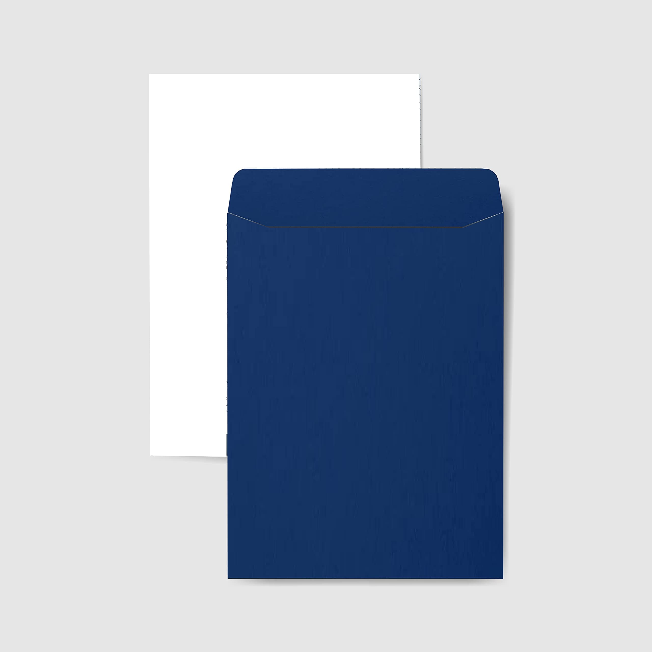 AccuPrints (Navy Blue-25 pcs) 10 x 12 Envelope Size A4 Size Envelopes Ideal For Home Office Secure Mailing
