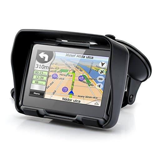 CNGATE 4.3 Inch GPS Navigation System For Motorcycle - IPX7 Waterproof Rating, 4GB Internal Memory, Bluetooth (Grey)