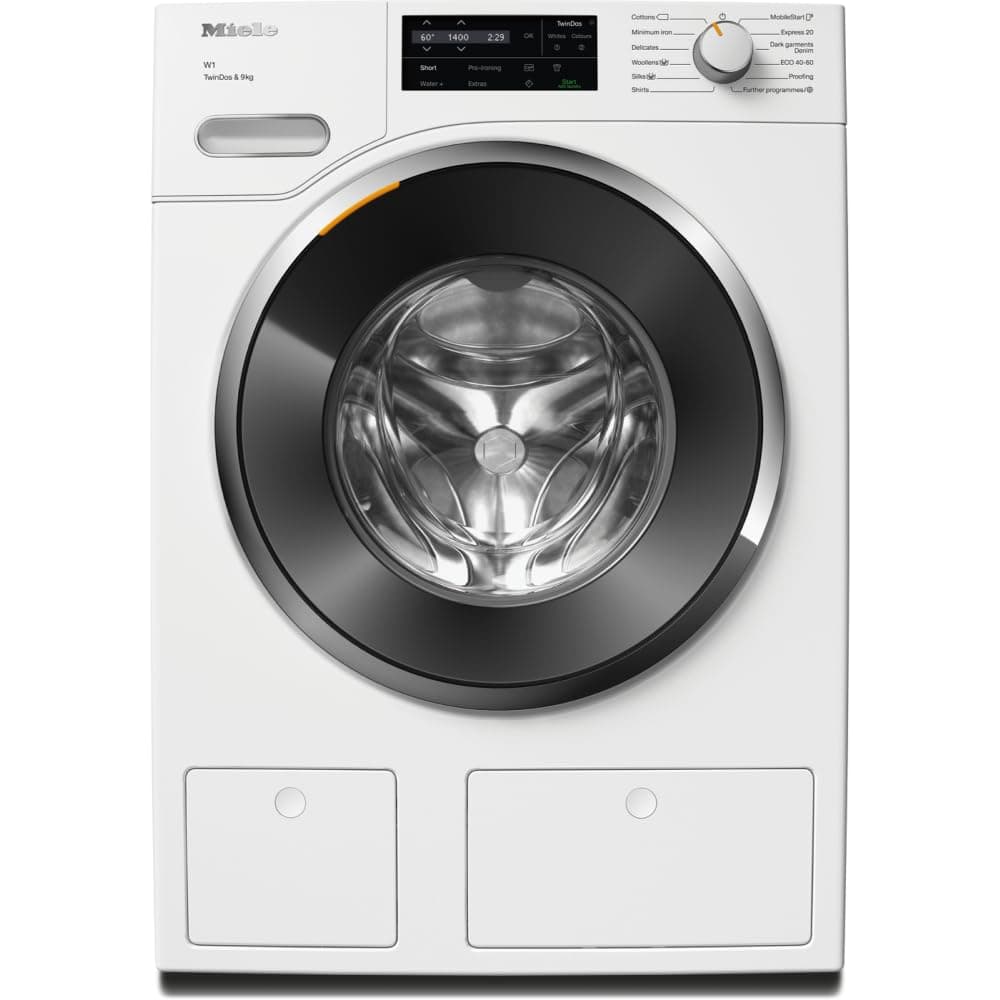 Miele 11458470 WWG660 WCS TDos & 9 KG W1 Front-Loading Washing Machine with ProfiEco Motor, CapDosing, ComfortSensor, TwinDos and Miele@home System, Lotus White