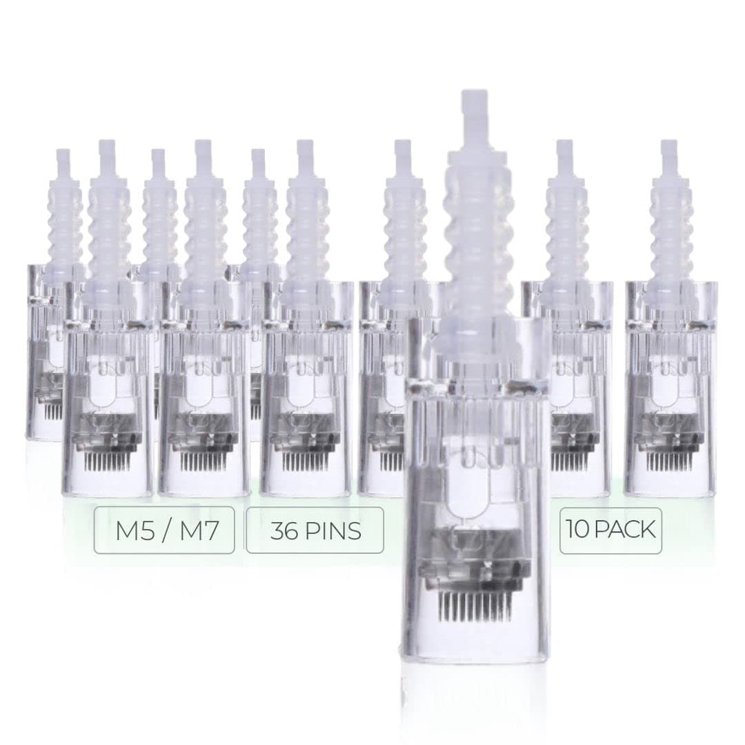 Dr. Pen Ultima M5 M7 Replacement Cartridges - (10 PACK) - 36 Pins (0.25mm) Bayonet Slot - Disposable Replacement Parts